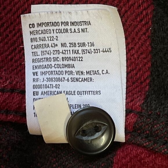 AMERICAN EAGLE Buffalo Plaid Shirt / Shacket - Size XS - Picture 8 of 8